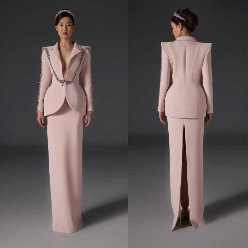 Women Formal Wear With Tie - Afstudeerceremonie Meisjes Blazer Jurk Sets Op