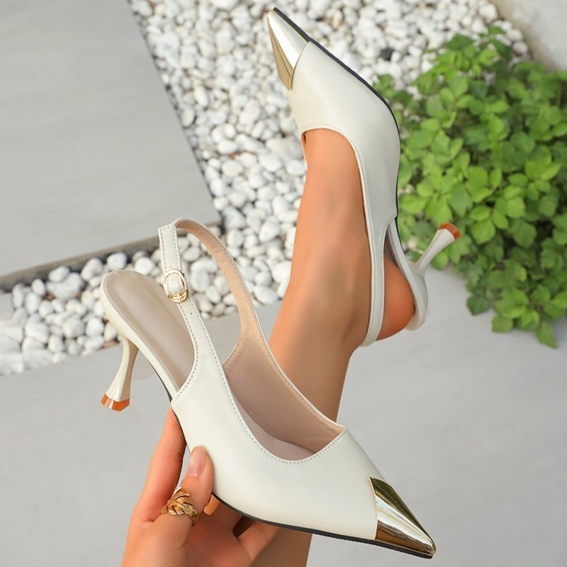Kitten Heel Women - Dames slingbacks met spitse neus, kitten