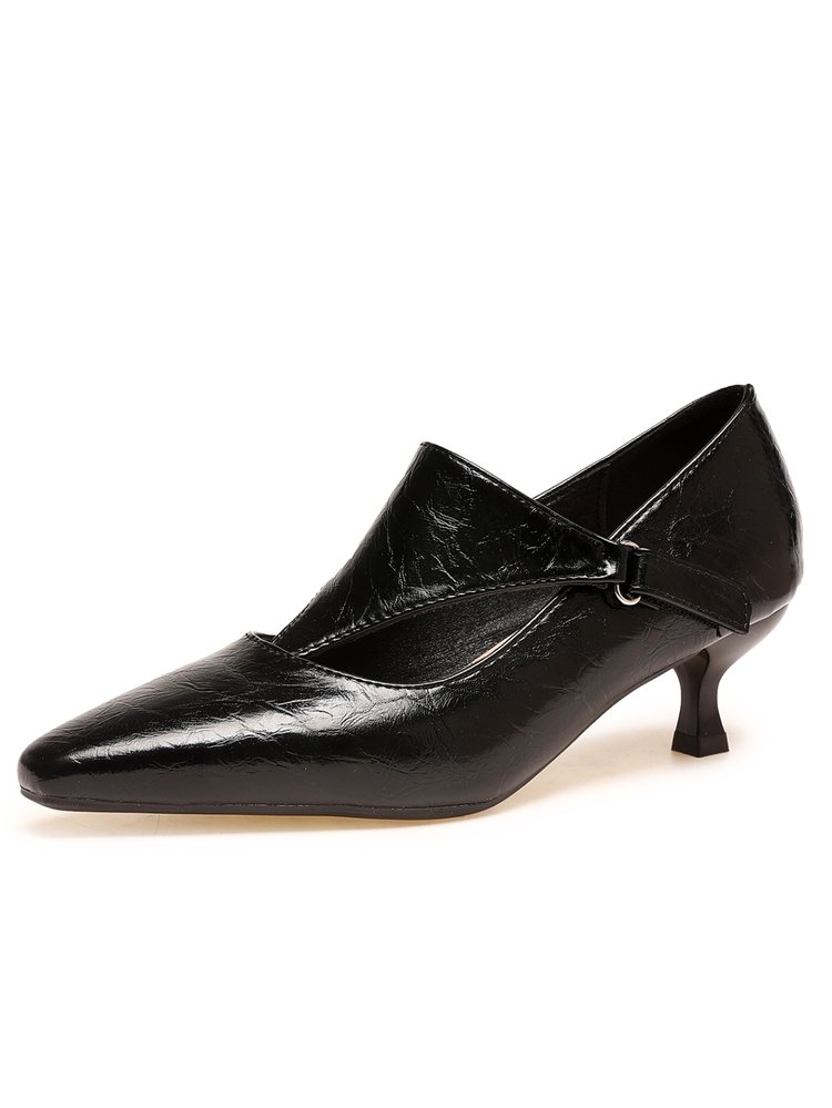 Kitten Heel Women - Donkere retro pumps met kittenhak voor