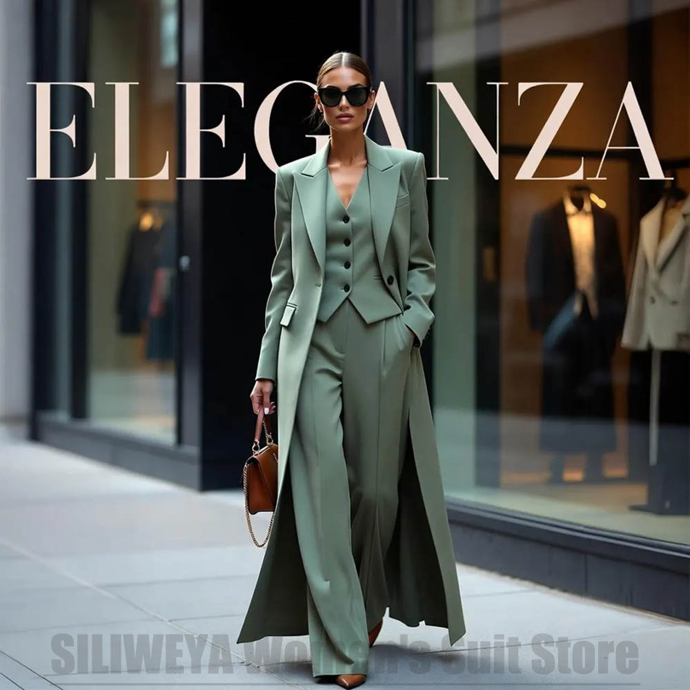 Women Formal Wear Business - Chique damespak driedelig met piek revers,