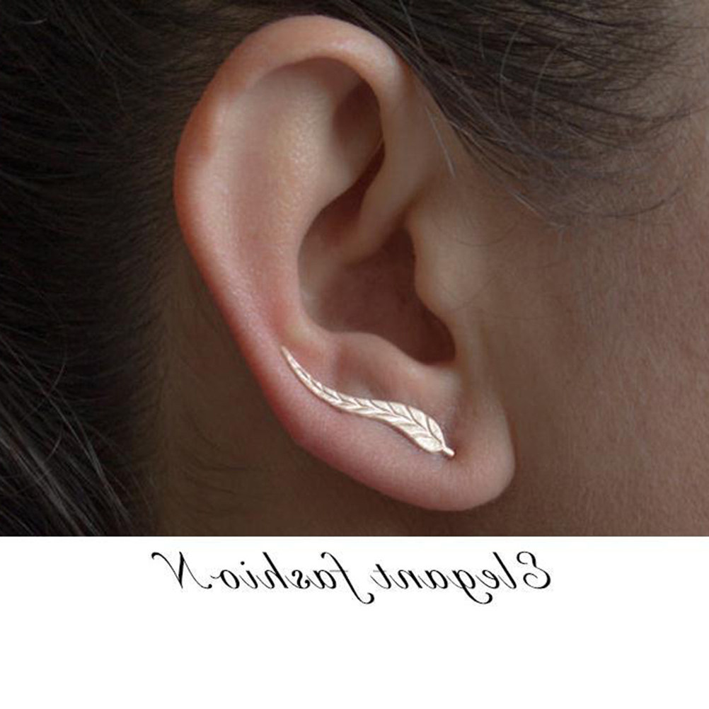 Formal Wear Jewelry For Women - 1 paar bladvormige oorklimmers, uniek handgemaakt,