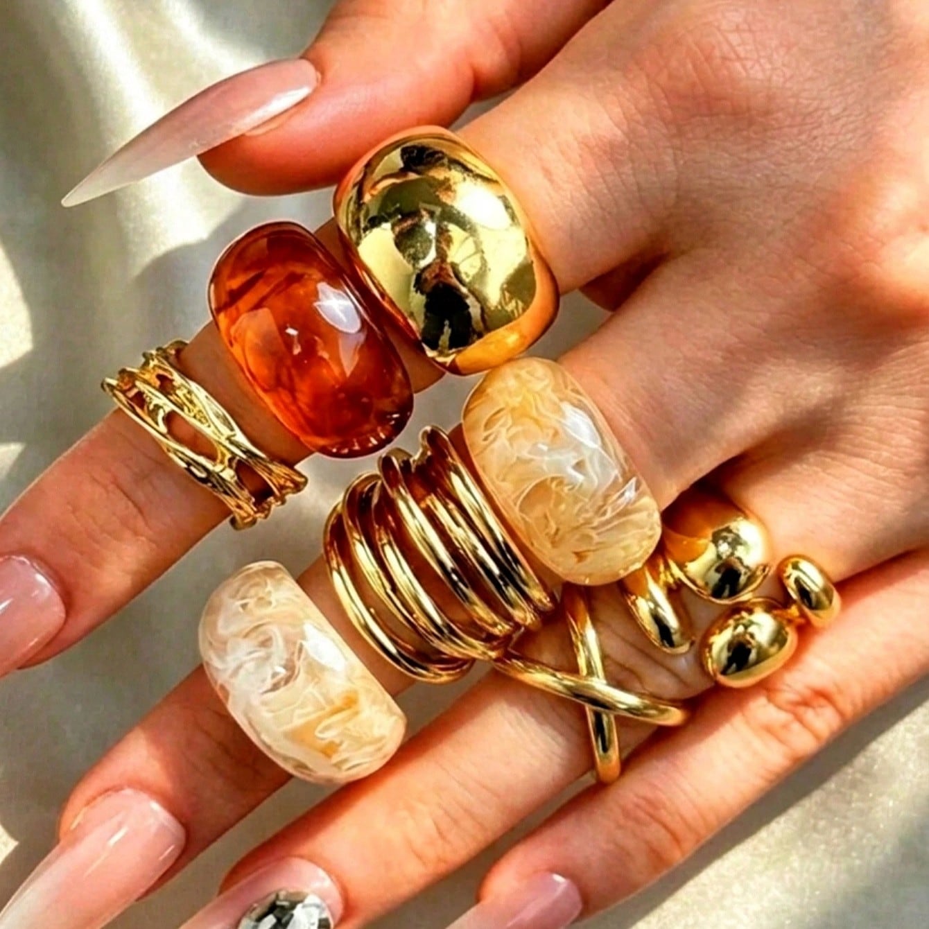 Formal Wear Jewelry For Women - 8-delige retro, licht luxueuze, hoogwaardige geometrische