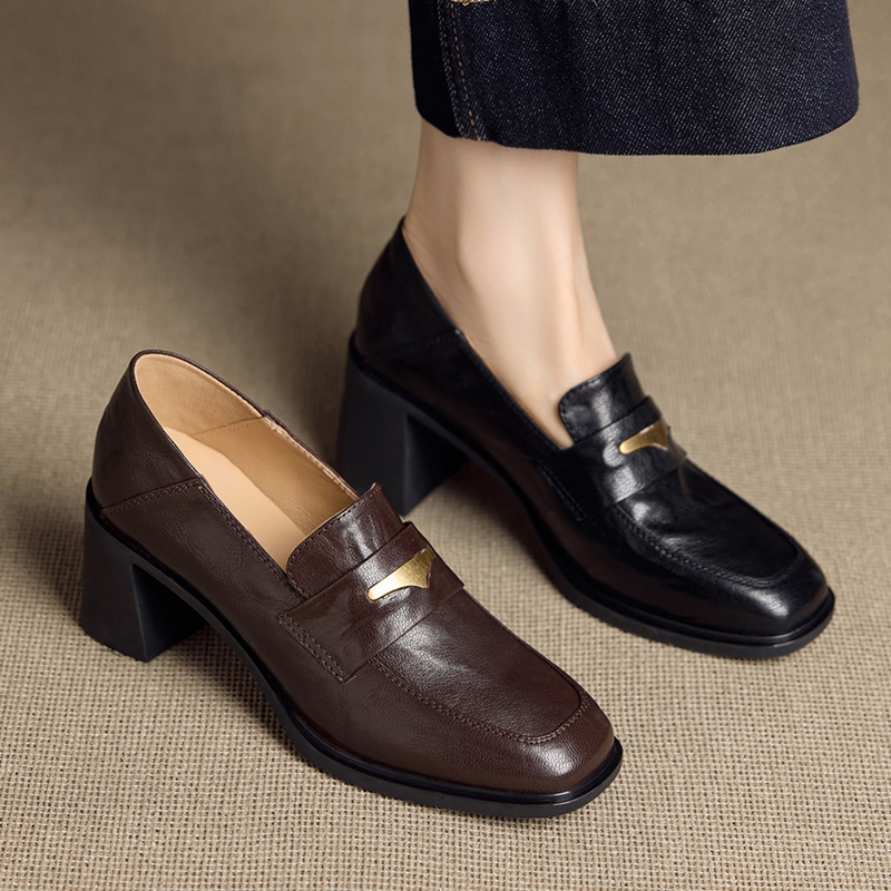 Female Formal Wear - AIYUQI Damesloafers Dikke zolen Retro slip-on