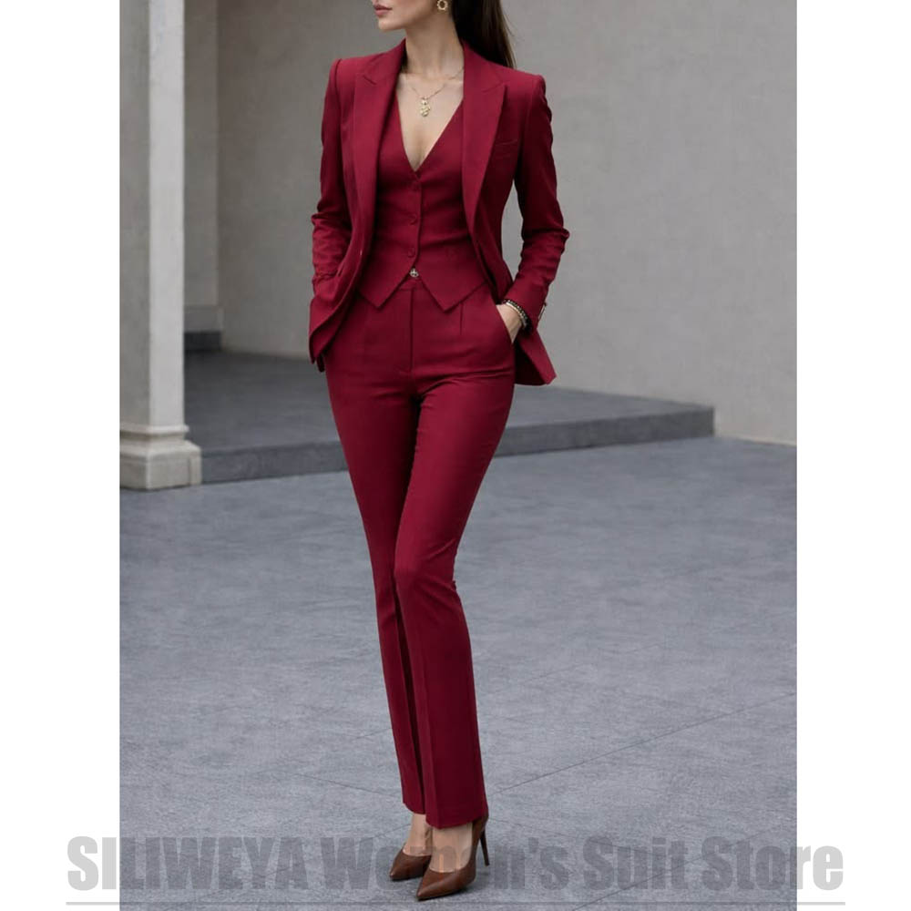 Women Formal Wear Business - Dames 3-delige pakset Blazer Vest Broek