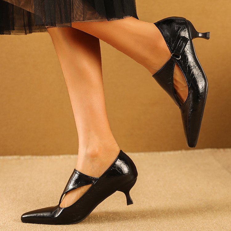 Donkere retro pumps met kitten - Kitten Heel Women recensie en prijs