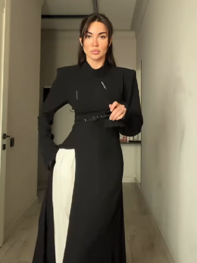 Elegante lange jurk met hoge h - Female Formal Wear recensie en prijs