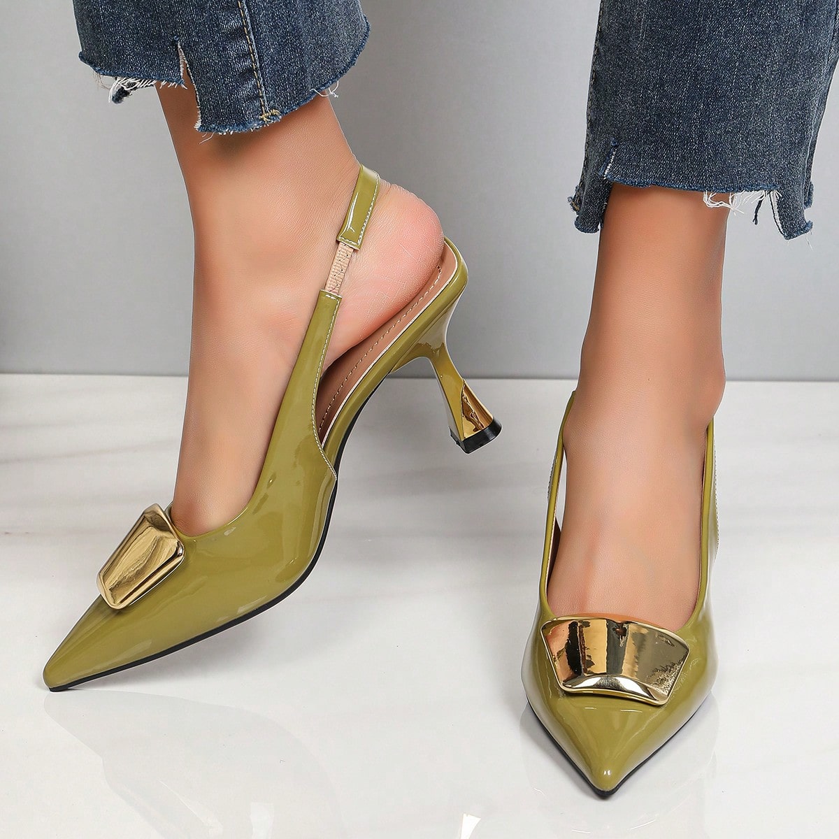 Elegante damesschoenen met ges - Women Formal Wear Business recensie en prijs