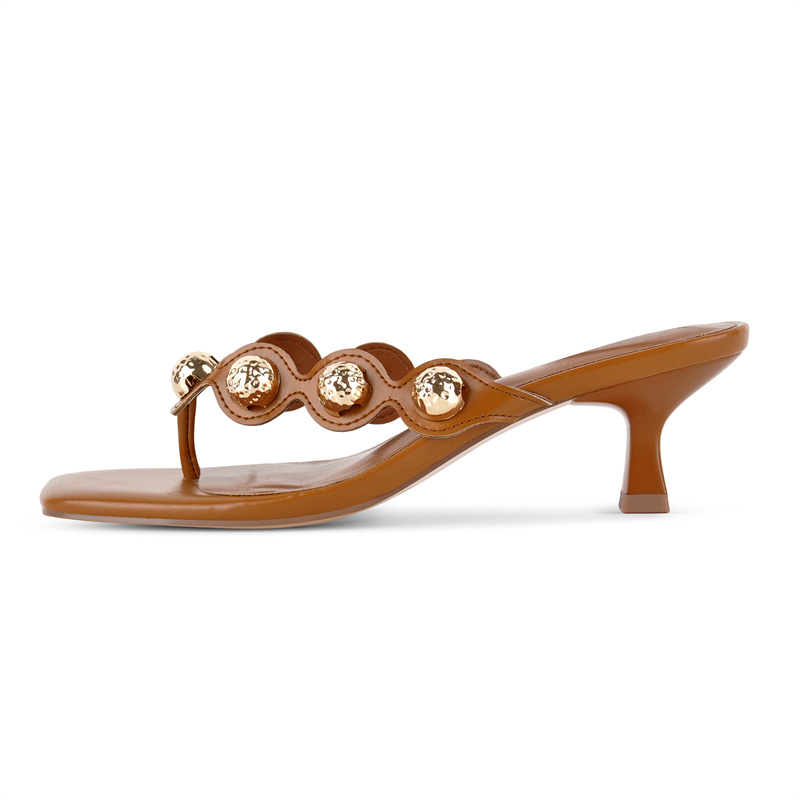 Onlymaker Bruine Thong Mule Sa - Kitten Heel Women recensie en prijs