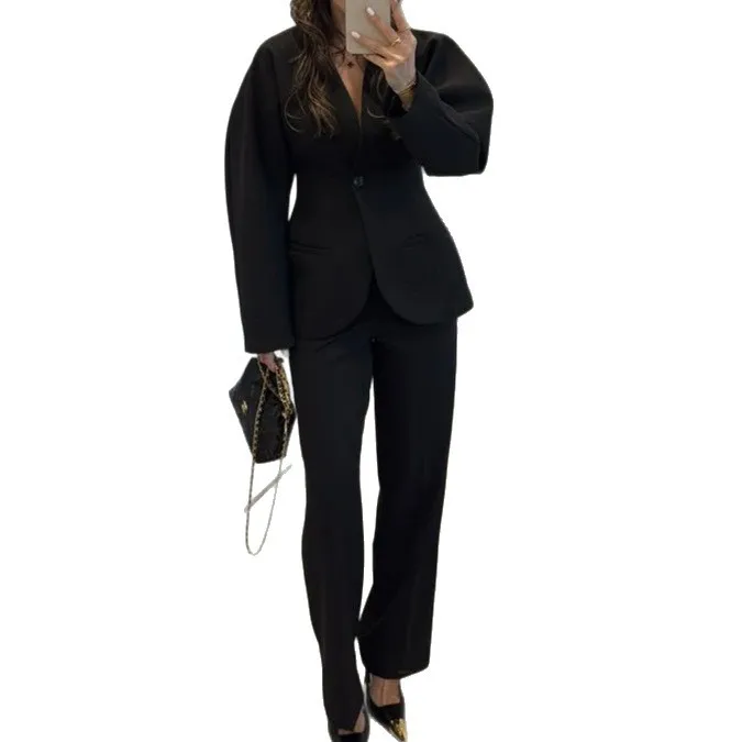 2025 Nieuwe Dames Zwarte V-hal - Women Formal Wear With Tie recensie en prijs