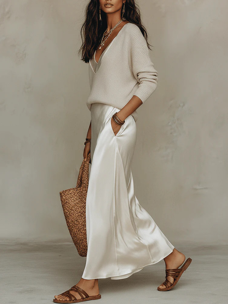 Chique satijnen maxi-jurk voor - Female Formal Wear recensie en prijs