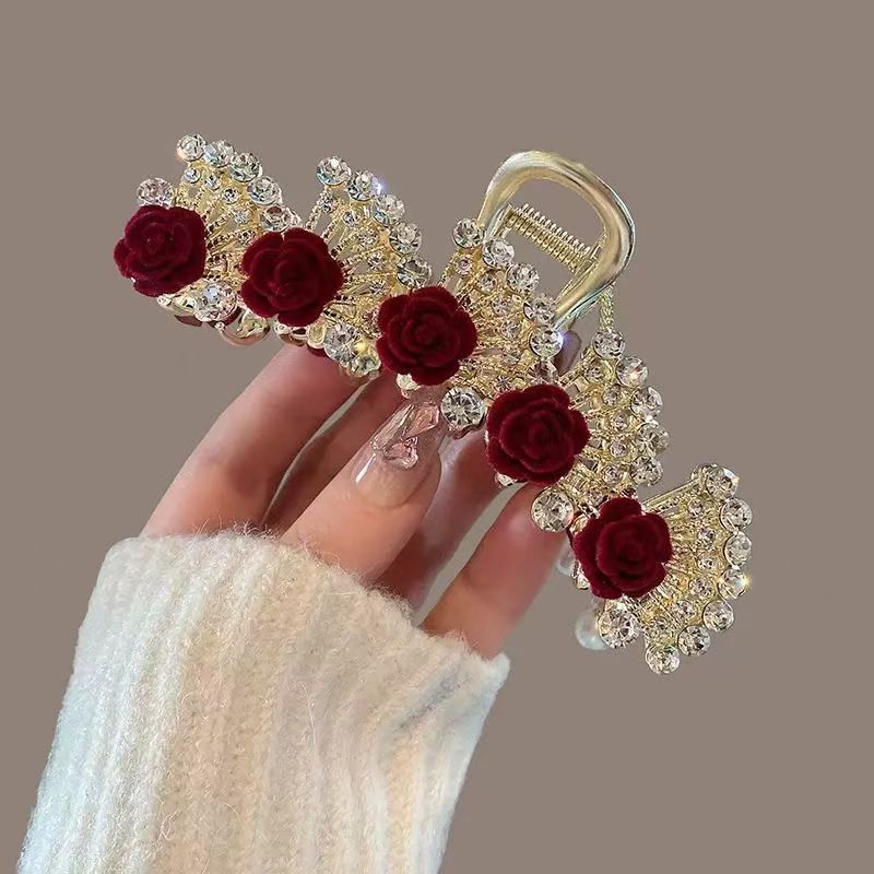 Vintage rode bloemen haarclip  - Women Formal Wear With Tie recensie en prijs