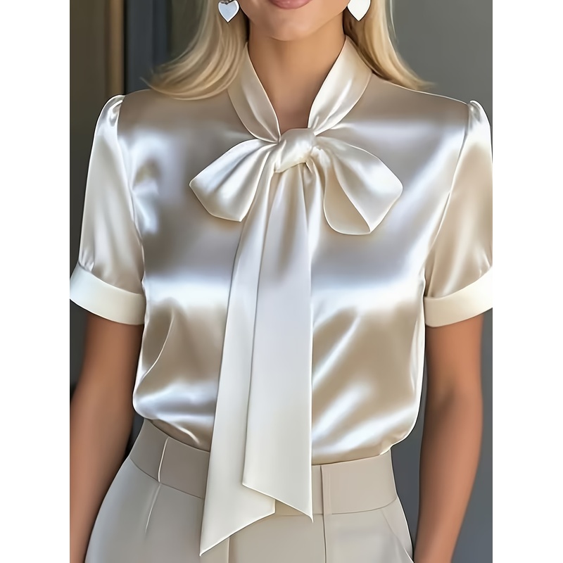 Elegant damesoverhemd met kort - Women Formal Wear With Tie recensie en prijs